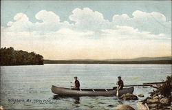 Canoeing on Carry Pond Postcard