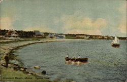 General Shore View with Boats & Houses in the Distance Postcard