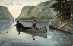 Fishing up in Maine Postcard