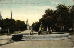 Thompson Fountain at 11th and J Streets Lincoln, NE Postcard Postcard