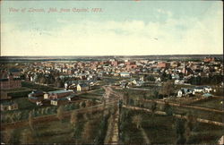 Town View from the Capitol in 1875 Lincoln, NE Postcard Postcard