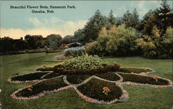 Beautiful Flower Beds, Hanscom Park Postcard