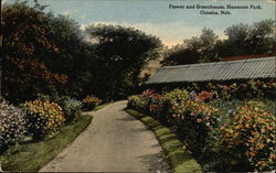 Flower and Greenhouse, Hanscom Park Postcard