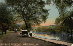 The Lake at Riverview Park Omaha, NE Postcard Postcard