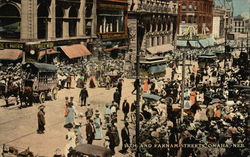 16th and Farnam Streets Omaha, NE Postcard Postcard