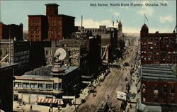 16th Street, North from Harney Omaha, NE Postcard Postcard