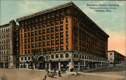 Brandeis Theatre Building at Douglas and Seventeenth Streets Omaha, NE Postcard Postcard