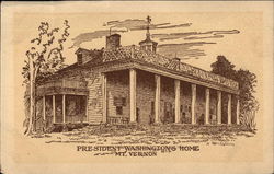 President Washington's Home, Mt. Vernon Advertising Postcard Postcard