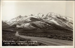 Entering Lamoille Canyon, Ruby Mountains, Elko County Nevada Postcard Postcard