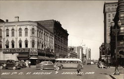 West 3rd Street at Harrison Davenport, IA Postcard Postcard