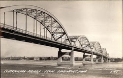 Centennial Bridge from Davenport, Iowa Postcard Postcard