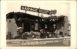 Garage at Manchester and Alameda Sts Los Angeles, CA Postcard Postcard