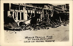 California Earthquake, 6-24-25, World Famous Pike at Long Beach Laid in Total Waste Disasters Postcard Postcard