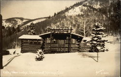 Valley View Lodge in the Snow Postcard