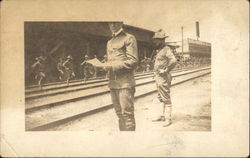 Soldiers Marching In Place Postcard