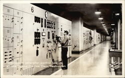 Grand Coulee Dam - Turbine and Generator Control Boards Washington Postcard Postcard