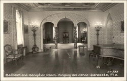 Ringling Residence - Ballroom and Reception Room Postcard