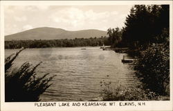 Scenic View of Mt. Kearsarge and Pleasant Lake Elkins, NH Postcard Postcard