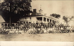 Group of People in Front of Mount Vernon Virginia Postcard Postcard