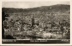 Vista desde Montjuich Barcelona, Spain Postcard Postcard