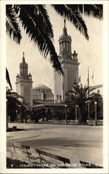 Italian Towers on Avenue of Palms Postcard