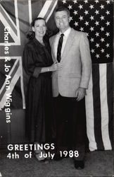 Charles & Jo Ann Wiggins, Greetings 4th of July 1988 Postcard Postcard