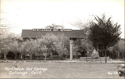 Myrtledale Hot Springs Calistoga, CA Postcard Postcard