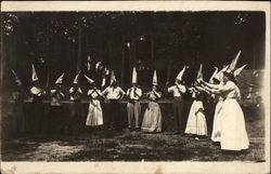 Group of People Wearing Pointed Hats Postcard Postcard