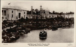 The British Empire Exhibition, Wembley - Australia and Malaya from the Lake Exposition Postcard Postcard