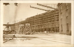 Building the "Arizona", Brooklyn Navy Yard Postcard