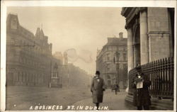 Business Street Dublin, Ireland Postcard Postcard