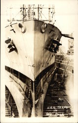 U.S.S. Texas in Dry Dock Postcard