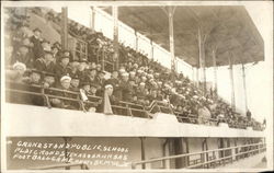 USS Texas / Arkansas Football Grand Stand Public School Playground Navy Postcard Postcard