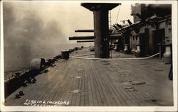 U.S.S Texas firing 14 Inch Guns Postcard