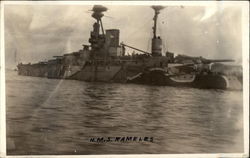 H.M.S. Rameles Boats, Ships Postcard Postcard