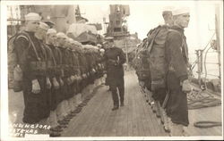 U.S.S. Texas - Landing Force Navy Postcard Postcard