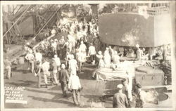 U.S.S. Texas - Coaling the Ship Postcard