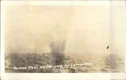 German Fleet Underway to Surrender Postcard