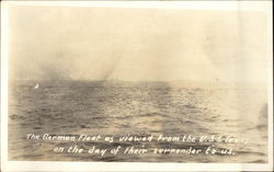 German Fleet viewed from U.S.S. Texas Postcard