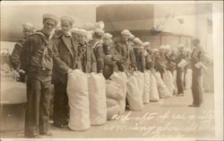 U.S.S. Texas - Sailors Coming Aboard Navy Postcard Postcard