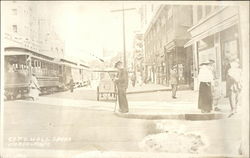 City Hall Square, Streetcars, Sailors Postcard