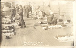 U.S.S. Texas - Bag Inspection Navy Postcard Postcard