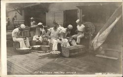 Mess Cooks Peeling Spuds Navy Postcard Postcard