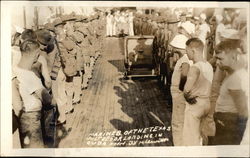 Marines of the Texas just before landing in Cuba Navy Postcard Postcard