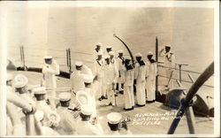 U.S.S. Texas - Admiral Mayo Coming Aboard Navy Postcard Postcard