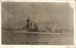 H.M.S. Conqueror Navy Postcard Postcard