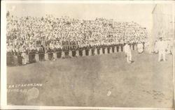 Men on Bleachers at an Event Postcard