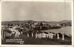 U.S. Sailors Out for a Hike, Culebra, PR Navy Postcard Postcard