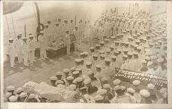 Presentation of Gunnery Troops, USS Texas Postcard