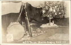 U.S.S. Texas - Marine Display XMAS 1917 Postcard